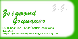 zsigmond grunauer business card